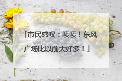 市民感叹：唛唛！东风广场比以前大好多！