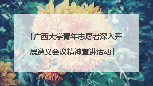 广西大学青年志愿者深入开展遵义会议精神宣讲活动