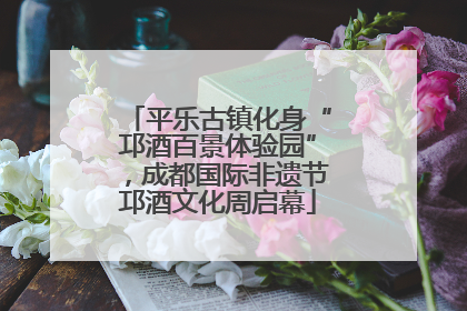 平乐古镇化身“邛酒百景体验园”，成都国际非遗节邛酒文化周启幕