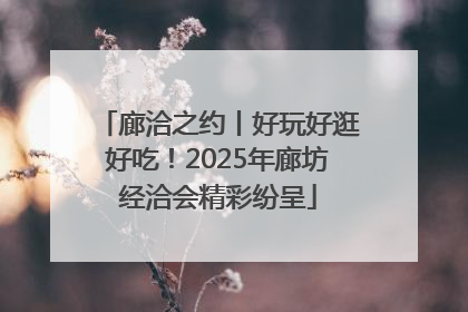 廊洽之约丨好玩好逛好吃！2025年廊坊经洽会精彩纷呈