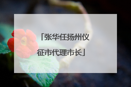张华任扬州仪征市代理市长