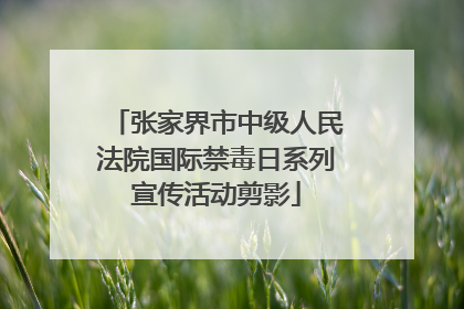 张家界市中级人民法院国际禁毒日系列宣传活动剪影
