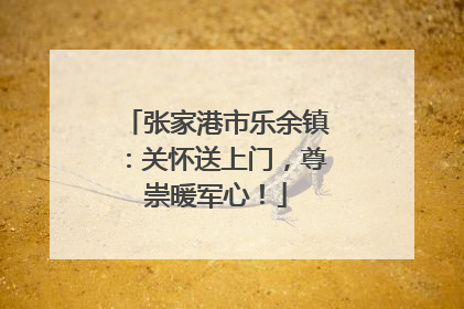 张家港市乐余镇：关怀送上门，尊崇暖军心！