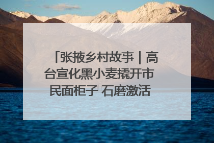 张掖乡村故事｜高台宣化黑小麦撬开市民面柜子 石磨激活村集体钱匣子