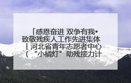 感恩奋进 双争有我•致敬残疾人工作先进集体丨河北省青年志愿者中心（“小橘灯”助残接力计划实施团队）：用温暖陪伴，守护特殊孩子成长