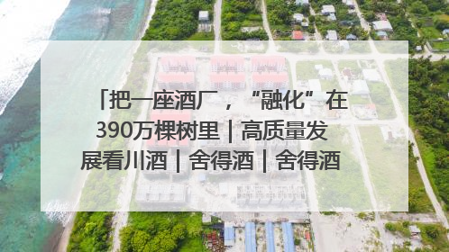 把一座酒厂，“融化”在390万棵树里｜高质量发展看川酒｜舍得酒｜舍得酒业｜舍得老酒｜沱牌酒