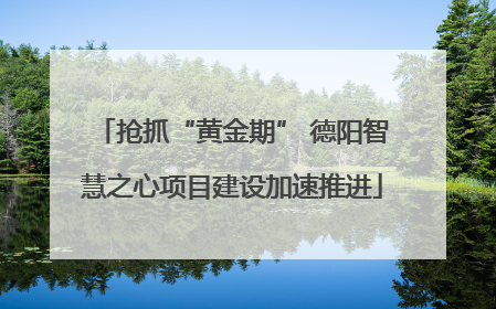 抢抓“黄金期” 德阳智慧之心项目建设加速推进