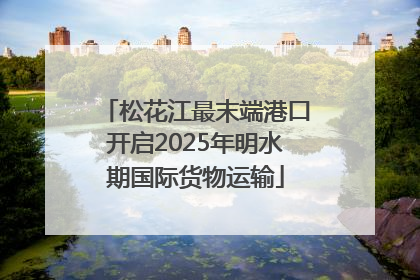 松花江最末端港口开启2025年明水期国际货物运输