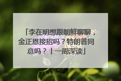 李在明想跟朝鲜聊聊，金正恩接招吗？特朗普同意吗？丨一周深读