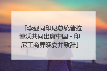 李强同印尼总统普拉博沃共同出席中国－印尼工商界晚宴并致辞