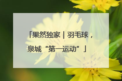 果然独家｜羽毛球，泉城“第一运动”