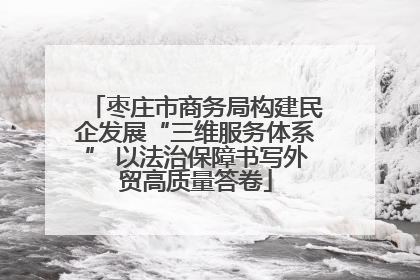 枣庄市商务局构建民企发展“三维服务体系” 以法治保障书写外贸高质量答卷