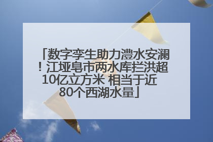 数字孪生助力澧水安澜！江垭皂市两水库拦洪超10亿立方米 相当于近80个西湖水量
