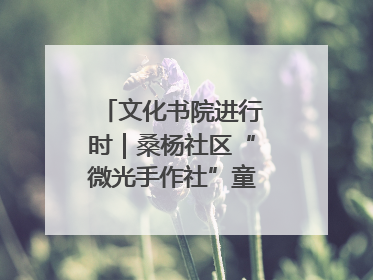 文化书院进行时｜桑杨社区“微光手作社”童心绘夏韵