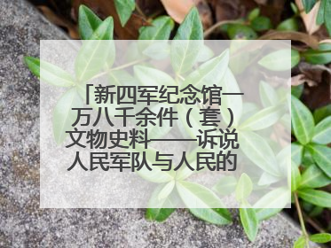 新四军纪念馆一万八千余件（套）文物史料——诉说人民军队与人民的血脉相连
