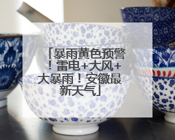 暴雨黄色预警！雷电+大风+大暴雨！安徽最新天气