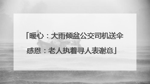 暖心：大雨倾盆公交司机送伞 感恩：老人执着寻人表谢意