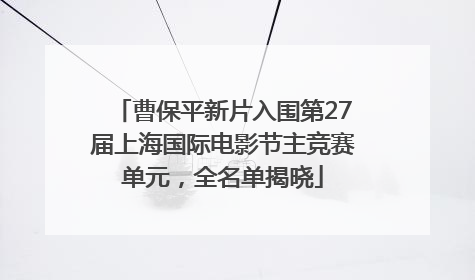曹保平新片入围第27届上海国际电影节主竞赛单元，全名单揭晓