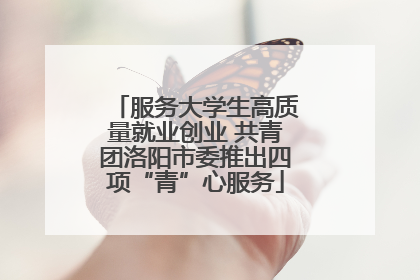 服务大学生高质量就业创业 共青团洛阳市委推出四项“青”心服务