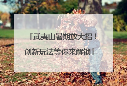 武夷山暑期放大招！创新玩法等你来解锁