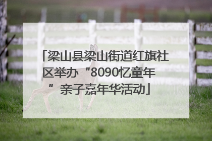 梁山县梁山街道红旗社区举办“8090忆童年”亲子嘉年华活动