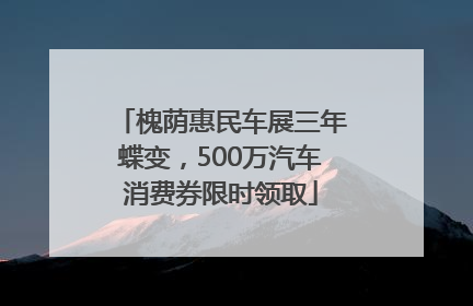 槐荫惠民车展三年蝶变，500万汽车消费券限时领取