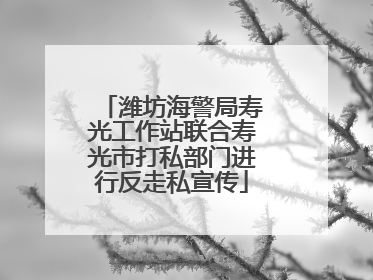 潍坊海警局寿光工作站联合寿光市打私部门进行反走私宣传
