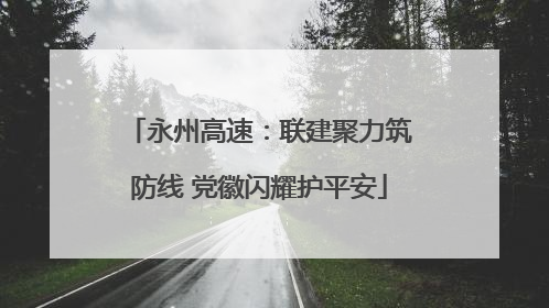 永州高速：联建聚力筑防线 党徽闪耀护平安