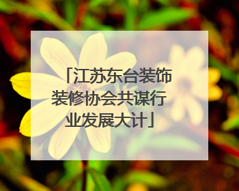 江苏东台装饰装修协会共谋行业发展大计