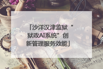 沙洋汉津监狱“狱政AI系统”创新管理服务效能