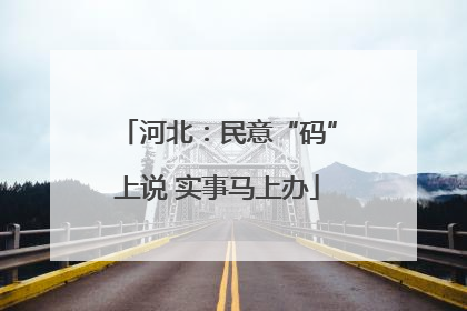 河北：民意“码”上说 实事马上办