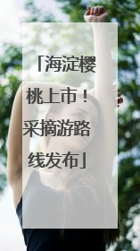 海淀樱桃上市！采摘游路线发布