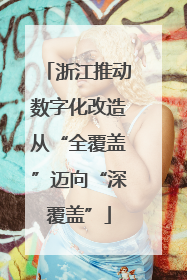 浙江推动数字化改造从“全覆盖”迈向“深覆盖”