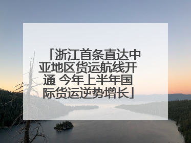 浙江首条直达中亚地区货运航线开通 今年上半年国际货运逆势增长