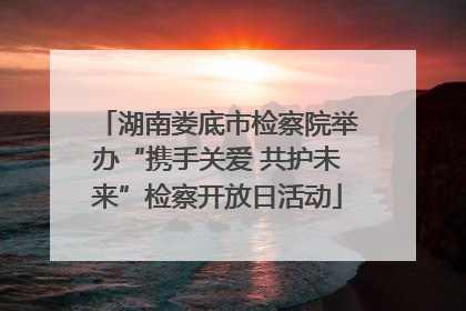 湖南娄底市检察院举办“携手关爱 共护未来”检察开放日活动