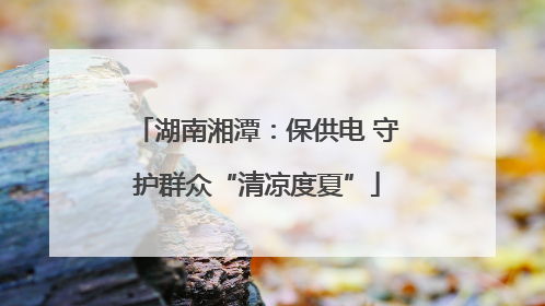 湖南湘潭：保供电 守护群众“清凉度夏”