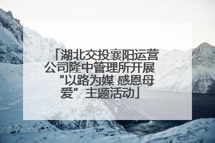 湖北交投襄阳运营公司隆中管理所开展“以路为媒 感恩母爱”主题活动