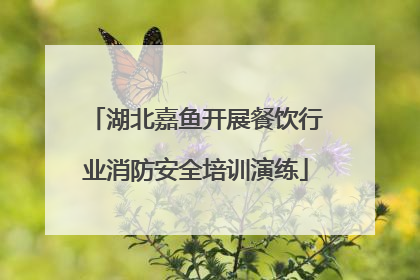 湖北嘉鱼开展餐饮行业消防安全培训演练