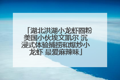 湖北洪湖小龙虾圈粉美国小伙埃文凯尔 沉浸式体验捕捞和爆炒小龙虾 最爱麻辣味