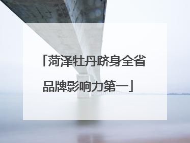 菏泽牡丹跻身全省品牌影响力第一