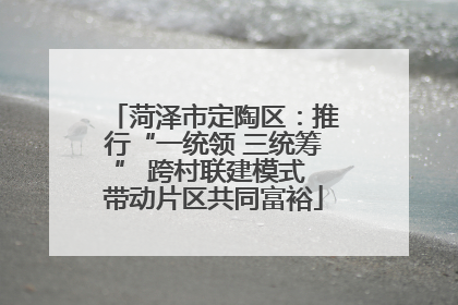 菏泽市定陶区：推行“一统领 三统筹” 跨村联建模式 带动片区共同富裕