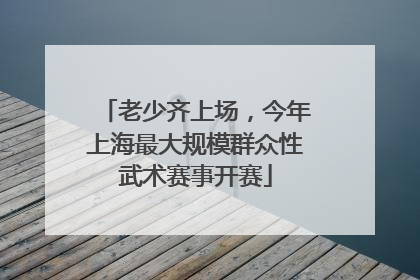 老少齐上场，今年上海最大规模群众性武术赛事开赛