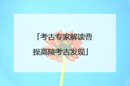 考古专家解读曹操高陵考古发现