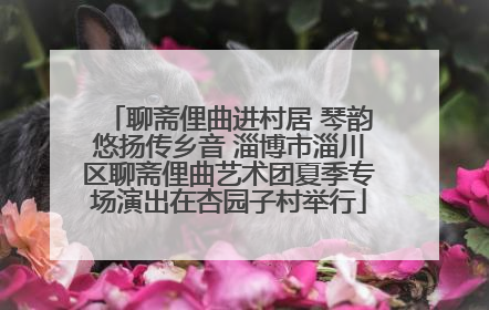 聊斋俚曲进村居 琴韵悠扬传乡音 淄博市淄川区聊斋俚曲艺术团夏季专场演出在杏园子村举行