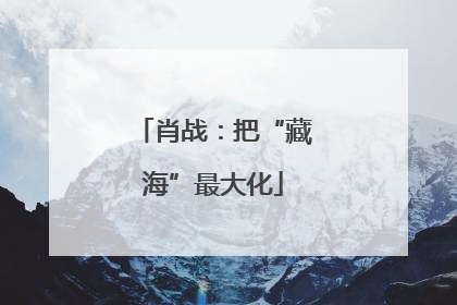 肖战：把“藏海”最大化