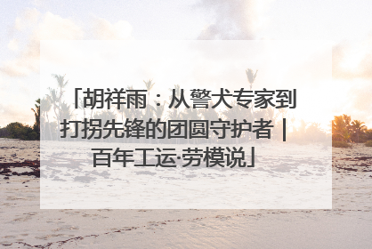 胡祥雨：从警犬专家到打拐先锋的团圆守护者｜百年工运·劳模说