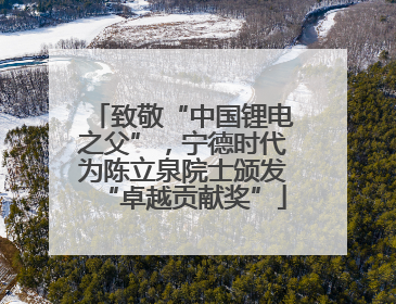 致敬“中国锂电之父”，宁德时代为陈立泉院士颁发“卓越贡献奖”