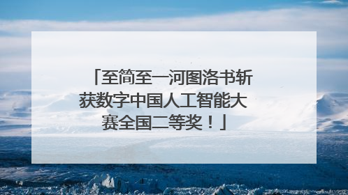 至简至一河图洛书斩获数字中国人工智能大赛全国二等奖！