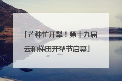 芒种忙开犁！第十九届云和梯田开犁节启幕