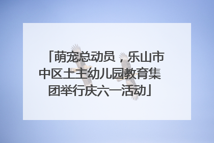 萌宠总动员，乐山市中区土主幼儿园教育集团举行庆六一活动